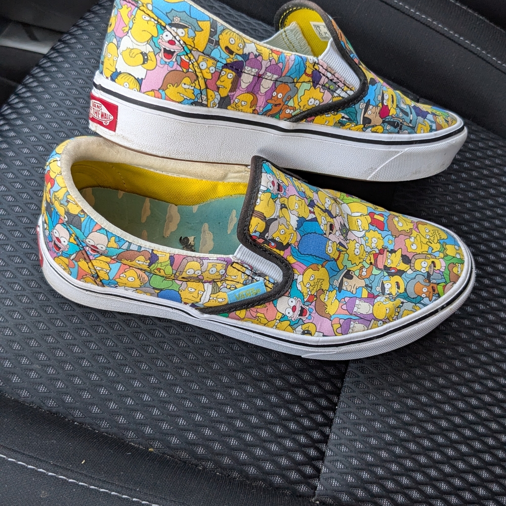 Simpsons Vans Slip Ons - Women's 8/Men's 6.5 - Picture 2 of 7